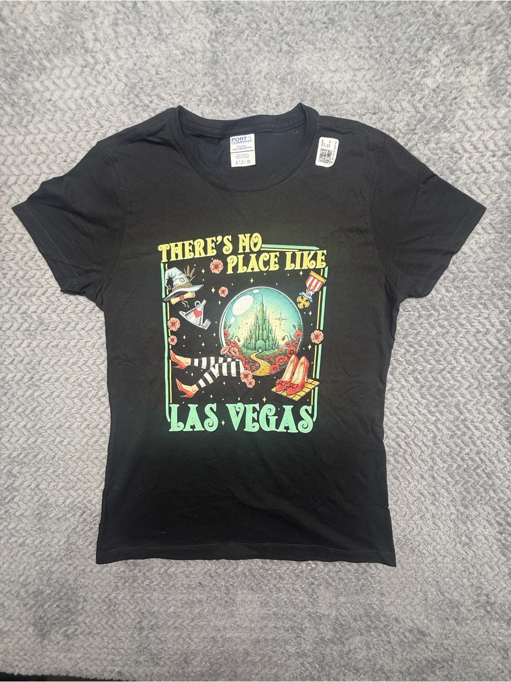 Port Authority Black Women's 'There's No Place Like Las Vegas' Graphic Tee